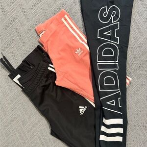 Adidas bundle Black and Pink Bottoms